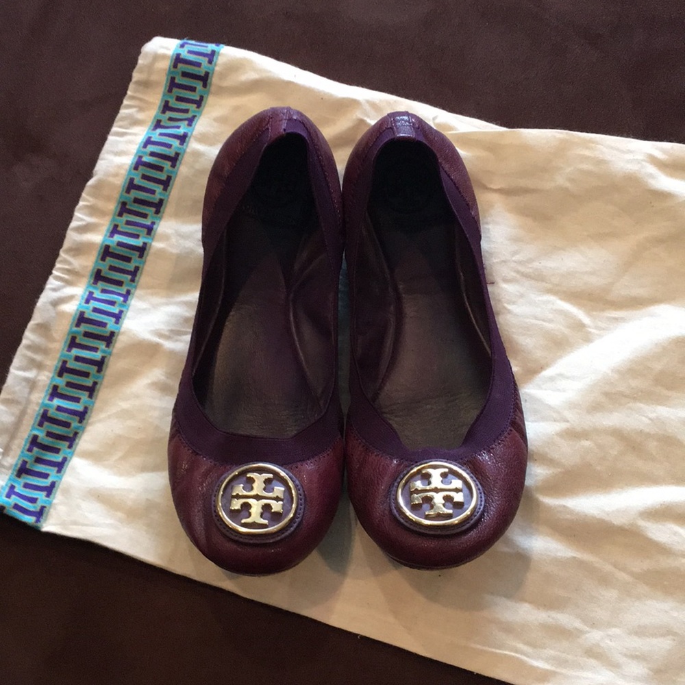 Priced to SELL!! Purple Tory Burch Caroline Flats